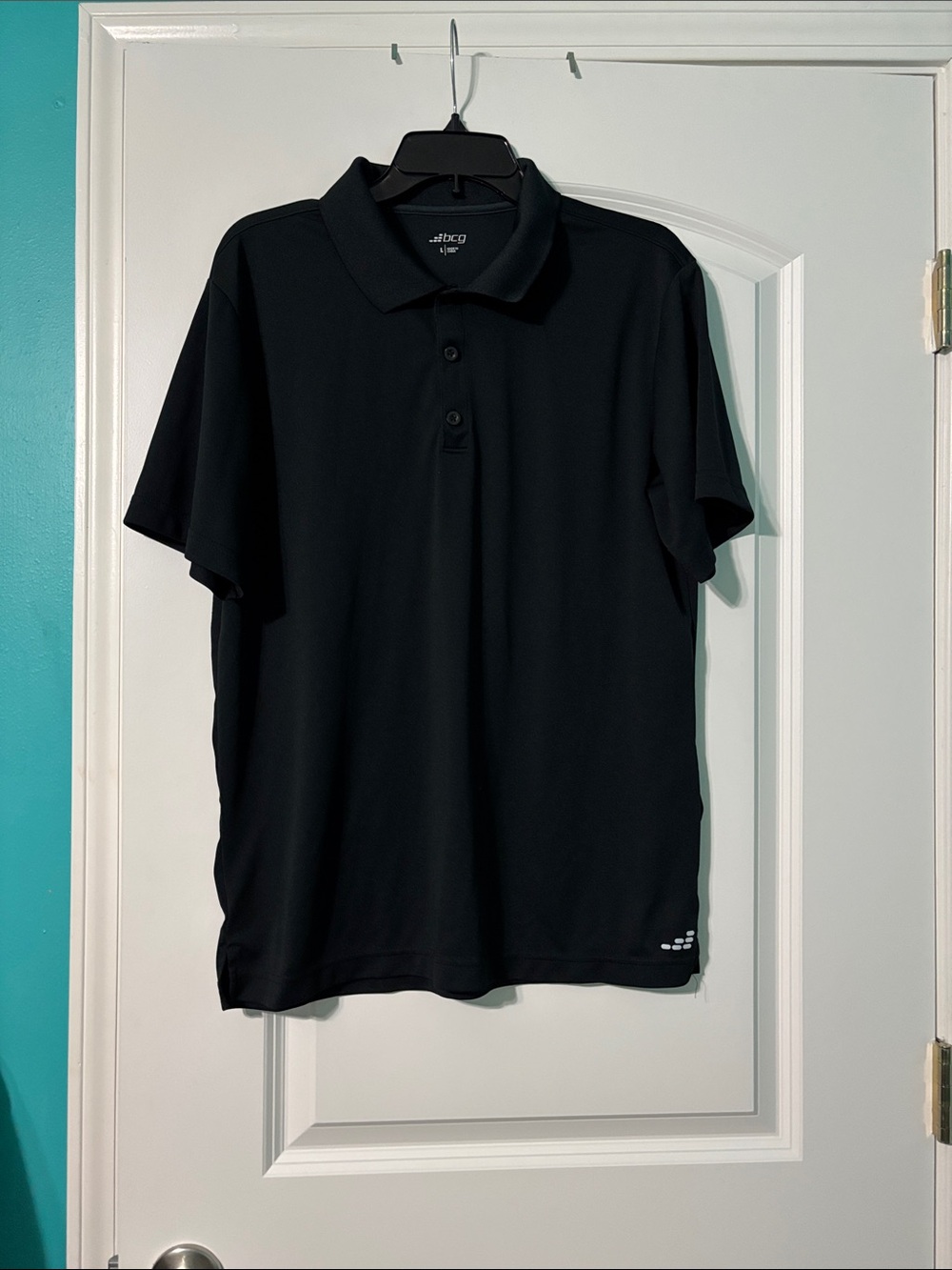 bcg Black Men's Short-Sleeve Polo